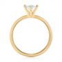 14k Yellow Gold 14k Yellow Gold Custom Pear Shaped Solitaire Diamond Engagement Ring - Front View -  104399 - Thumbnail