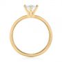 14k Yellow Gold 14k Yellow Gold Custom Pear Shaped Solitaire Diamond Engagement Ring - Front View -  104399 - Thumbnail