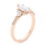 18k Rose Gold 18k Rose Gold Custom Pear And Marquise Diamond Engagement Ring - Three-Quarter View -  104172 - Thumbnail