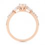 14k Rose Gold Custom Pear And Marquise Diamond Engagement Ring - Front View -  104172 - Thumbnail