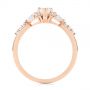 14k Rose Gold Custom Pear And Marquise Diamond Engagement Ring - Front View -  104172 - Thumbnail