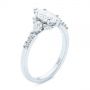 18k White Gold 18k White Gold Custom Pear And Marquise Diamond Engagement Ring - Three-Quarter View -  104172 - Thumbnail
