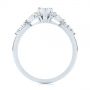 18k White Gold 18k White Gold Custom Pear And Marquise Diamond Engagement Ring - Front View -  104172 - Thumbnail