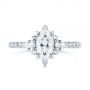 18k White Gold 18k White Gold Custom Pear And Marquise Diamond Engagement Ring - Top View -  104172 - Thumbnail
