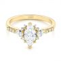 14k Yellow Gold 14k Yellow Gold Custom Pear And Marquise Diamond Engagement Ring - Flat View -  104172 - Thumbnail