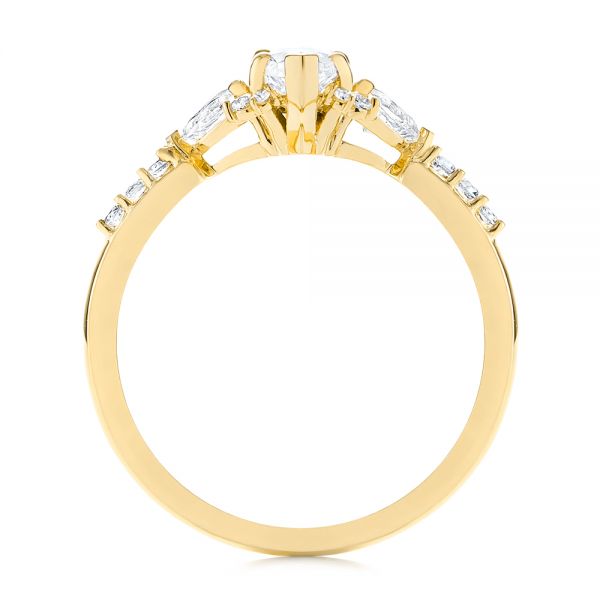 14k Yellow Gold 14k Yellow Gold Custom Pear And Marquise Diamond Engagement Ring - Front View - 104172