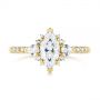 14k Yellow Gold 14k Yellow Gold Custom Pear And Marquise Diamond Engagement Ring - Top View -  104172 - Thumbnail