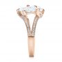 18k Rose Gold 18k Rose Gold Custom Pear And Marquise Shaped Diamond Engagement Ring - Side View -  100392 - Thumbnail