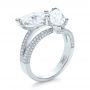  Platinum Custom Pear And Marquise Shaped Diamond Engagement Ring - Three-Quarter View -  100392 - Thumbnail