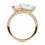 18k Yellow Gold 18k Yellow Gold Custom Pear And Marquise Shaped Diamond Engagement Ring - Front View -  100392 - Thumbnail