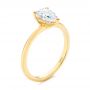 18k Yellow Gold 18k Yellow Gold Custom Pear-shaped Hidden Halo Diamond Engagement Ring - Three-Quarter View -  105884 - Thumbnail