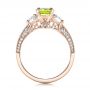18k Rose Gold 18k Rose Gold Custom Peridot And Diamond Engagement Ring - Front View -  102118 - Thumbnail