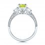  Platinum Platinum Custom Peridot And Diamond Engagement Ring - Front View -  102118 - Thumbnail