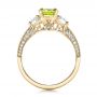 14k Yellow Gold 14k Yellow Gold Custom Peridot And Diamond Engagement Ring - Front View -  102118 - Thumbnail