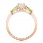 18k Rose Gold 18k Rose Gold Custom Peridot And Marquise Diamond Engagement Ring - Front View -  102290 - Thumbnail