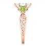 14k Rose Gold 14k Rose Gold Custom Peridot And Marquise Diamond Engagement Ring - Side View -  102290 - Thumbnail