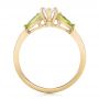 18k Yellow Gold 18k Yellow Gold Custom Peridot And Marquise Diamond Engagement Ring - Front View -  102290 - Thumbnail