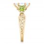 18k Yellow Gold 18k Yellow Gold Custom Peridot And Marquise Diamond Engagement Ring - Side View -  102290 - Thumbnail