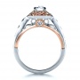  14K Gold Custom Pink Diamond Engagement Ring - Front View -  1168 - Thumbnail