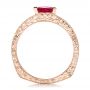 18k Rose Gold 18k Rose Gold Custom Pink Sapphire Engagement Ring - Front View -  100113 - Thumbnail
