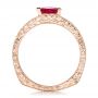 14k Rose Gold 14k Rose Gold Custom Pink Sapphire Engagement Ring - Front View -  100113 - Thumbnail