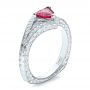 18k White Gold Custom Pink Sapphire Engagement Ring