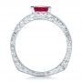 18k White Gold 18k White Gold Custom Pink Sapphire Engagement Ring - Front View -  100113 - Thumbnail