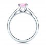 14k White Gold 14k White Gold Custom Pink Sapphire And Amethyst Engagement Ring - Front View -  101214 - Thumbnail