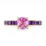 18k Yellow Gold 18k Yellow Gold Custom Pink Sapphire And Amethyst Engagement Ring - Top View -  101214 - Thumbnail