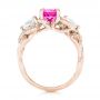 18k Rose Gold 18k Rose Gold Custom Pink Sapphire And Diamond Engagement Ring - Front View -  102547 - Thumbnail