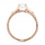 18k Rose Gold 18k Rose Gold Custom Pink Sapphire And Diamond Engagement Ring - Front View -  103213 - Thumbnail