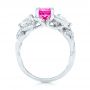  Platinum Platinum Custom Pink Sapphire And Diamond Engagement Ring - Front View -  102547 - Thumbnail