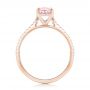 14k Rose Gold 14k Rose Gold Custom Pink Sapphire And Diamond Engagment Ring - Front View -  102805 - Thumbnail