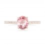 18k Rose Gold 18k Rose Gold Custom Pink Sapphire And Diamond Engagment Ring - Top View -  102805 - Thumbnail