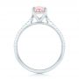  Platinum Platinum Custom Pink Sapphire And Diamond Engagment Ring - Front View -  102805 - Thumbnail