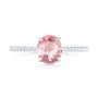 14k White Gold Custom Pink Sapphire And Diamond Engagment Ring - Top View -  102805 - Thumbnail