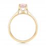 18k Yellow Gold 18k Yellow Gold Custom Pink Sapphire And Diamond Engagment Ring - Front View -  102805 - Thumbnail