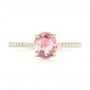 14k Yellow Gold 14k Yellow Gold Custom Pink Sapphire And Diamond Engagment Ring - Top View -  102805 - Thumbnail