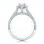  Platinum And Platinum Platinum And Platinum Custom Pink Sapphire And Diamond Halo Engagement Ring - Front View -  102136 - Thumbnail