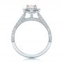  14K Gold And 14k White Gold 14K Gold And 14k White Gold Custom Pink Sapphire And Diamond Halo Engagement Ring - Front View -  102136 - Thumbnail