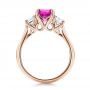 14k Rose Gold 14k Rose Gold Custom Pink And White Sapphire Engagement Ring - Front View -  100863 - Thumbnail
