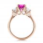 14k Rose Gold 14k Rose Gold Custom Pink And White Sapphire Engagement Ring - Front View -  100863 - Thumbnail