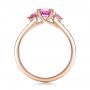 18k Rose Gold 18k Rose Gold Custom Pink And White Sapphire Engagement Ring - Front View -  100883 - Thumbnail