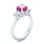  Platinum Platinum Custom Pink And White Sapphire Engagement Ring - Three-Quarter View -  100863 - Thumbnail