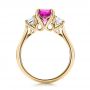 18k Yellow Gold 18k Yellow Gold Custom Pink And White Sapphire Engagement Ring - Front View -  100863 - Thumbnail