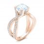 14k Rose Gold 14k Rose Gold Custom Diamond Engagement Ring - Three-Quarter View -  102065 - Thumbnail
