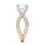 18k Rose Gold 18k Rose Gold Custom Diamond Engagement Ring - Side View -  102065 - Thumbnail