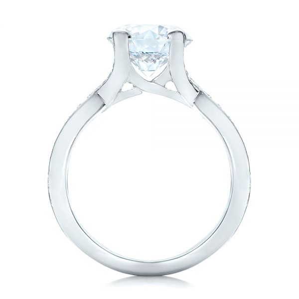  Platinum Custom Diamond Engagement Ring - Front View -  102065