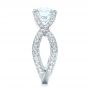 14k White Gold 14k White Gold Custom Diamond Engagement Ring - Side View -  102065 - Thumbnail