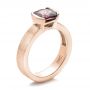 18k Rose Gold 18k Rose Gold Custom Sapphire Engagment Ring - Three-Quarter View -  100805 - Thumbnail